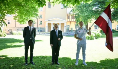 Basketbolists A.Čavars nesīs Latvijas karogu Tokijas Olimpisko spēļu atklāšanas ceremonijā